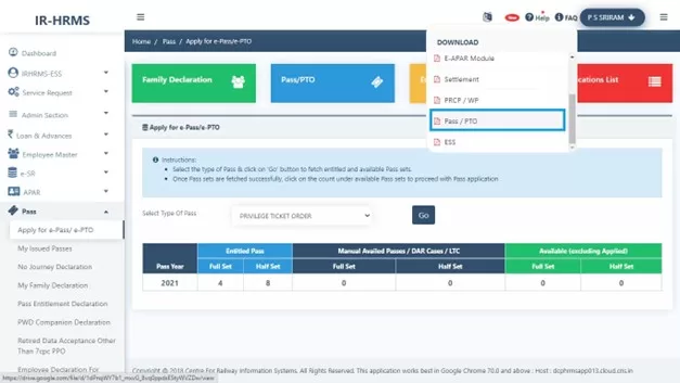 IRCTC Pass Booking