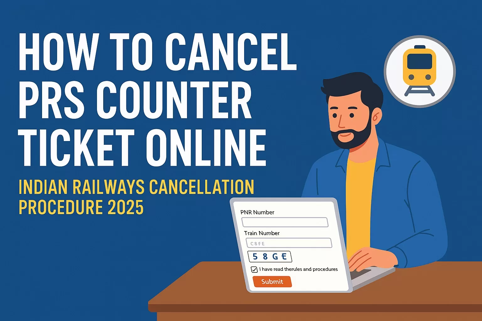 Counter Ticket Cancellation Online through IRCTC