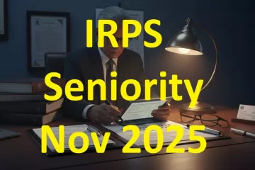 Seniority list of IRPS officers - update as of Nov 2025